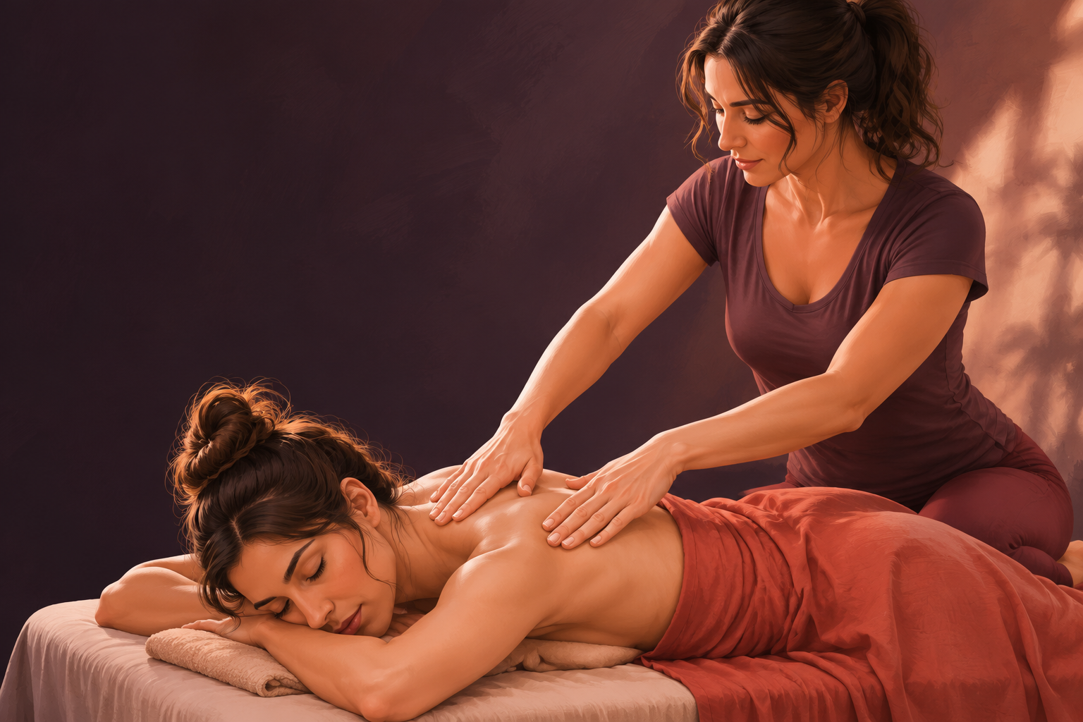 Partner massage — a calm, unhurried moment of connection